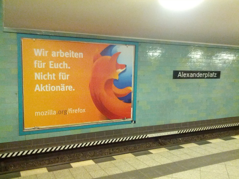 Firefox in U-Bahn